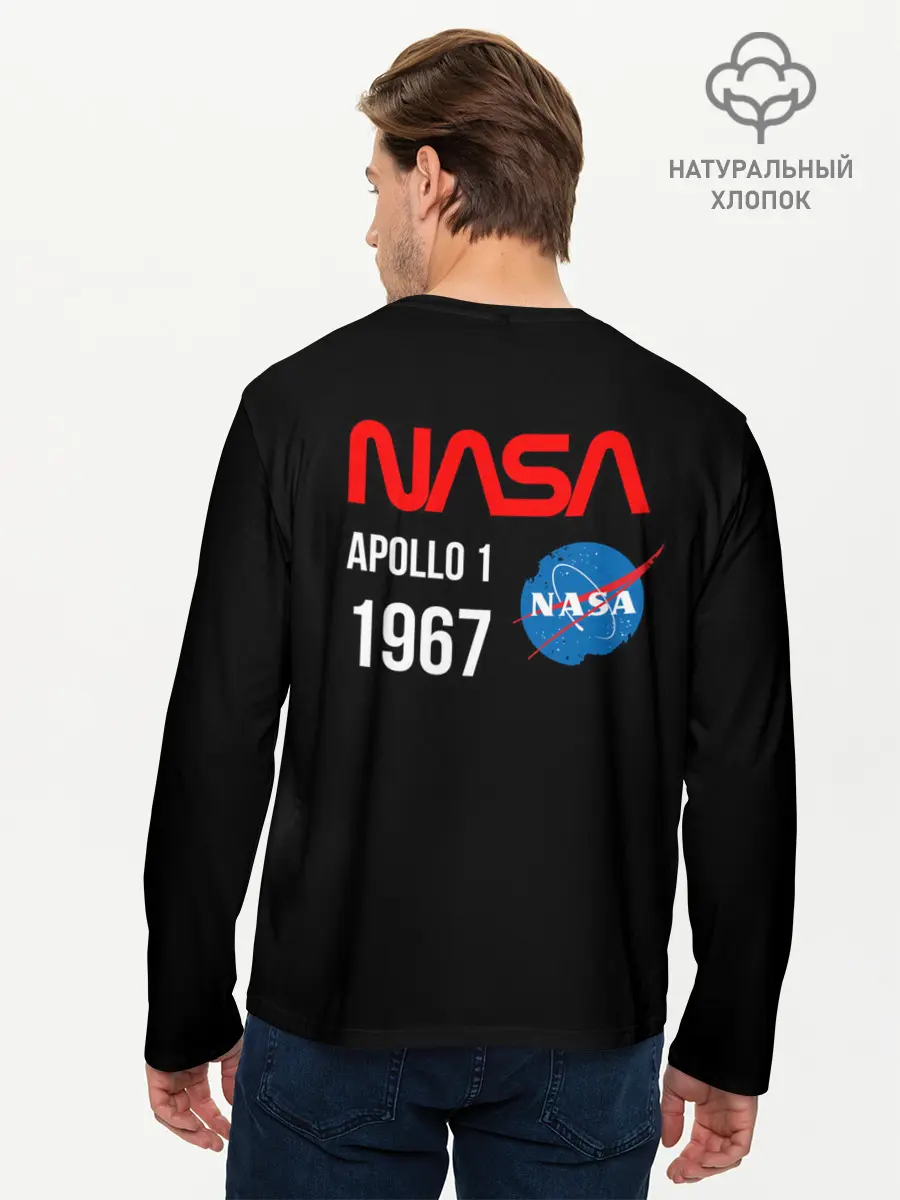 Мужской лонгслив базовый / Nasa Apollo 1 1967 (P007_P004ooo1891165, P004ooo1891165)