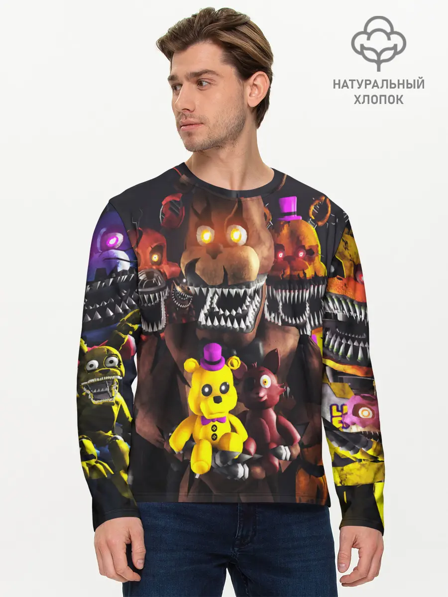 Мужской лонгслив базовый / FIVE NIGHTS AT FREDDYS (P007_P004ooo1893371, P004ooo1893371)
