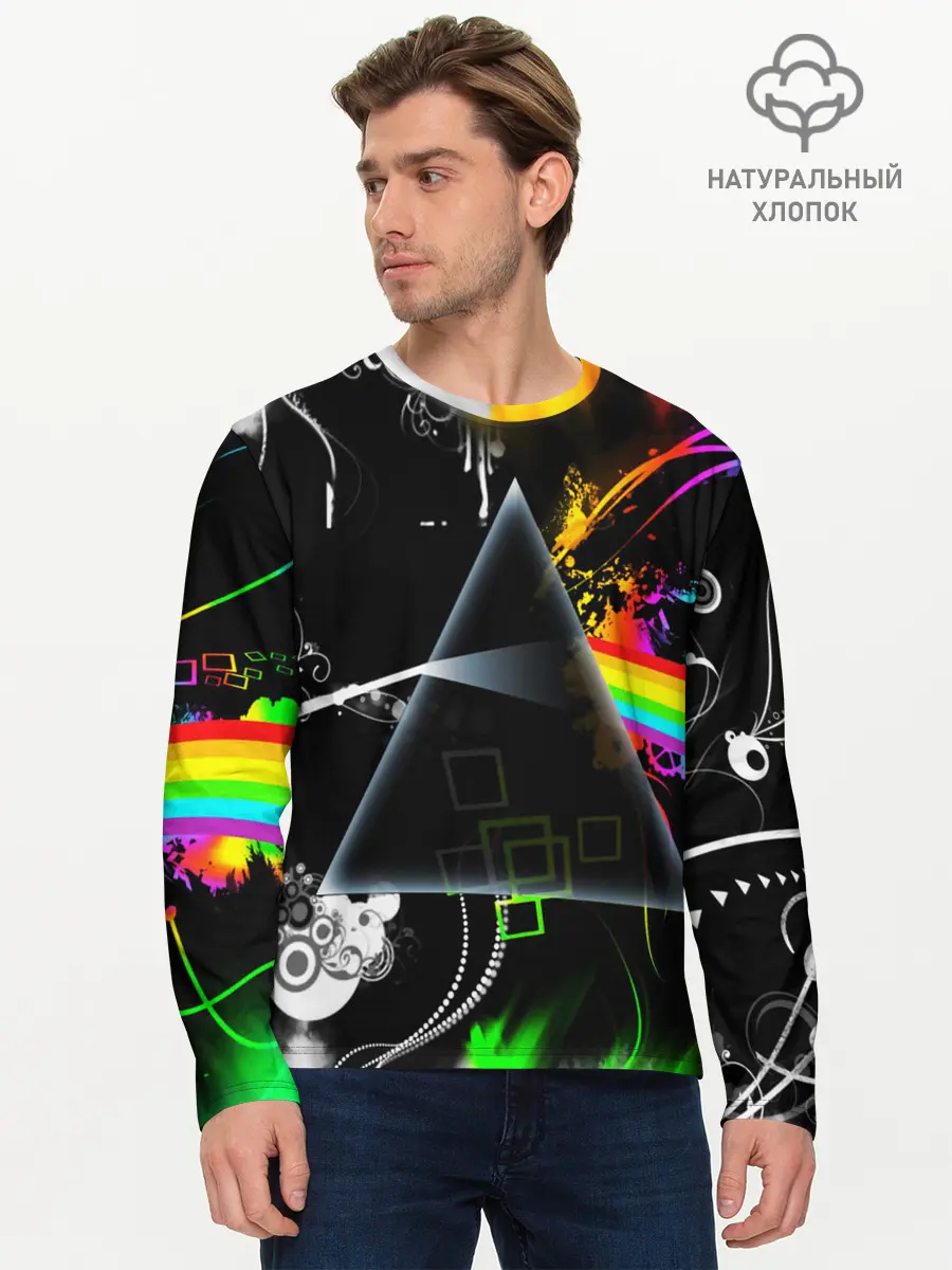 Мужской лонгслив базовый / PINK FLOYD (P007_P004ooo1893425, P004ooo1893425)