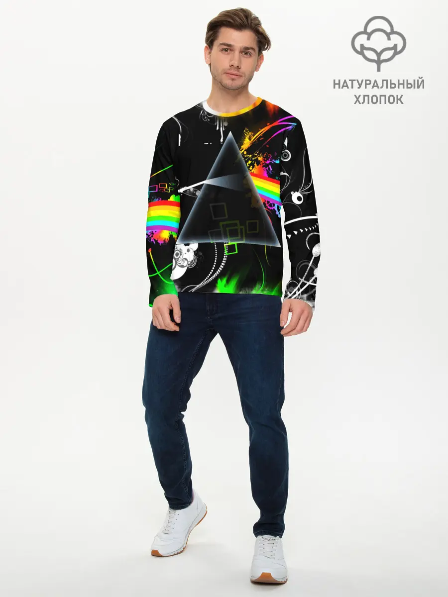Мужской лонгслив базовый / PINK FLOYD (P007_P004ooo1893425, P004ooo1893425)