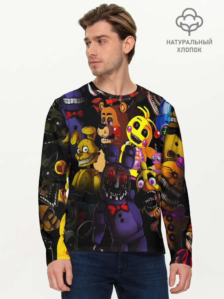 Мужской лонгслив базовый / FIVE NIGHTS AT FREDDYS (P007_P004ooo1893351, P004ooo1893351)
