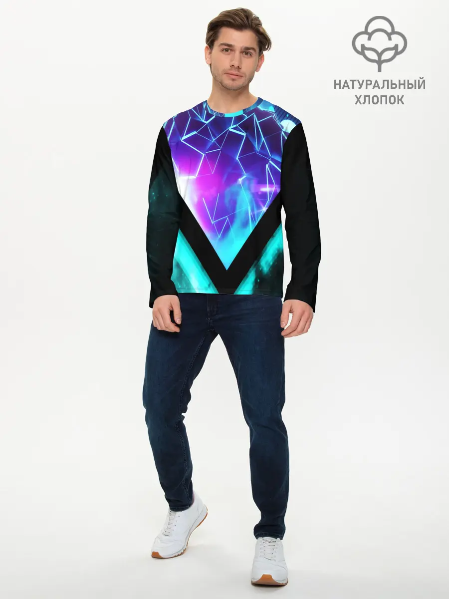 Мужской лонгслив базовый / NEON GEOMETRY (P007_P004ooo1893685, P004ooo1893685)