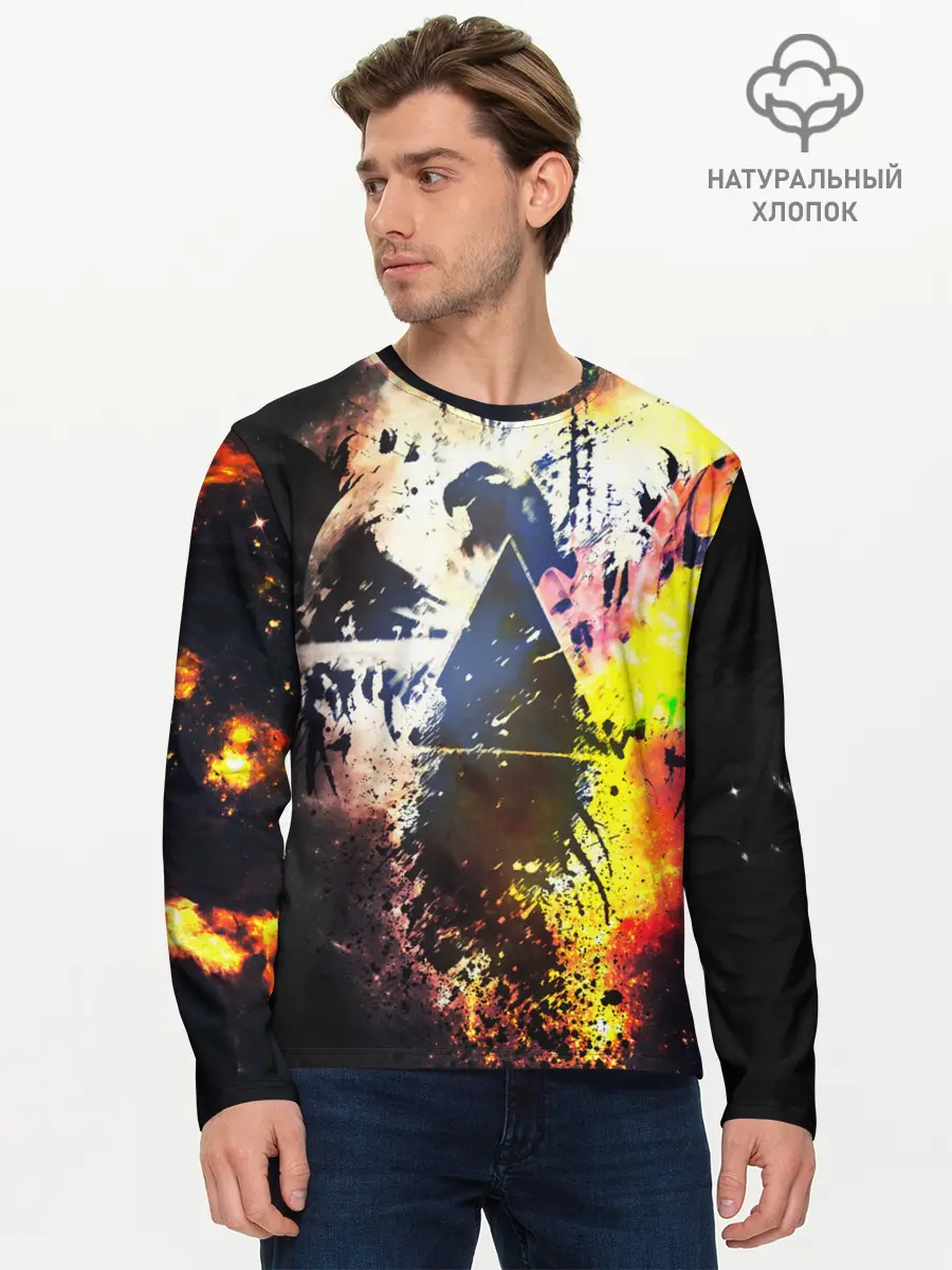Мужской лонгслив базовый / PINK FLOYD (P007_P004ooo1893691, P004ooo1893691)
