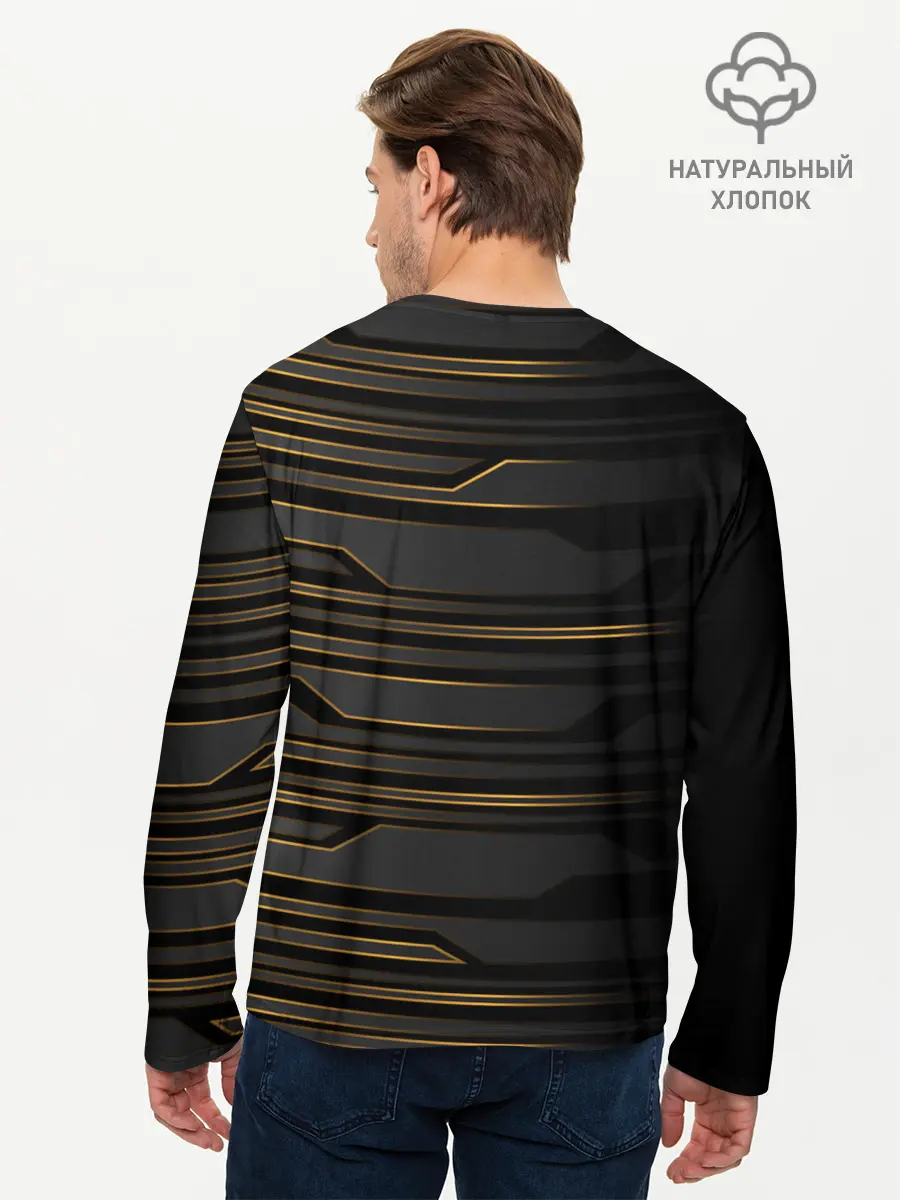 Мужской лонгслив базовый / Futuristic technology lines (P007_P004ooo1893017, P004ooo1893017)