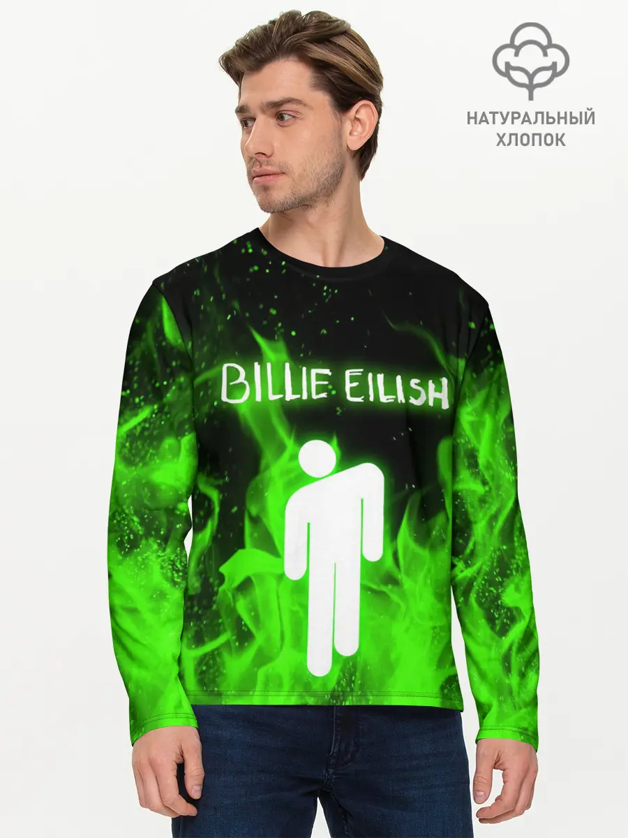 Мужской лонгслив базовый / BILLIE EILISH (P007_P004ooo1892791, P004ooo1892791)
