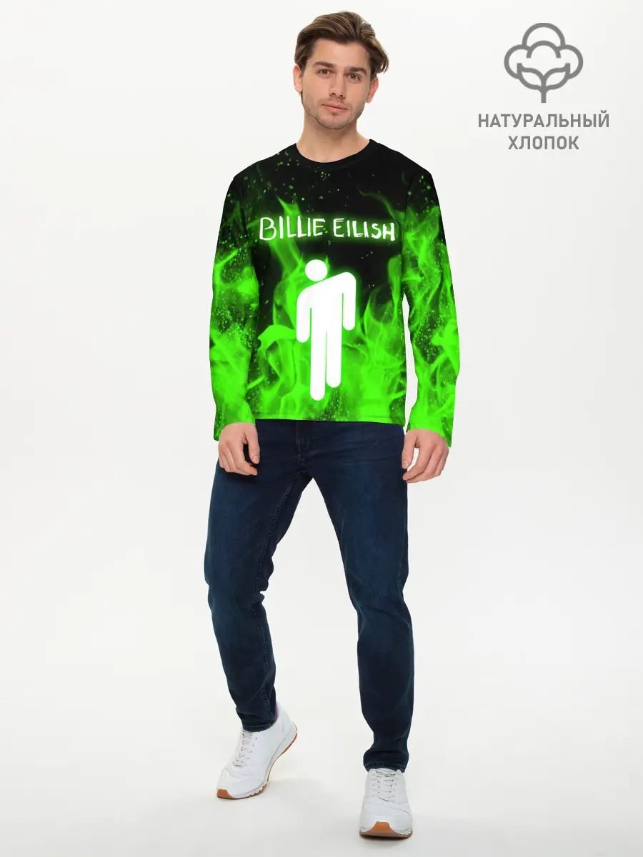 Мужской лонгслив базовый / BILLIE EILISH (P007_P004ooo1892791, P004ooo1892791)