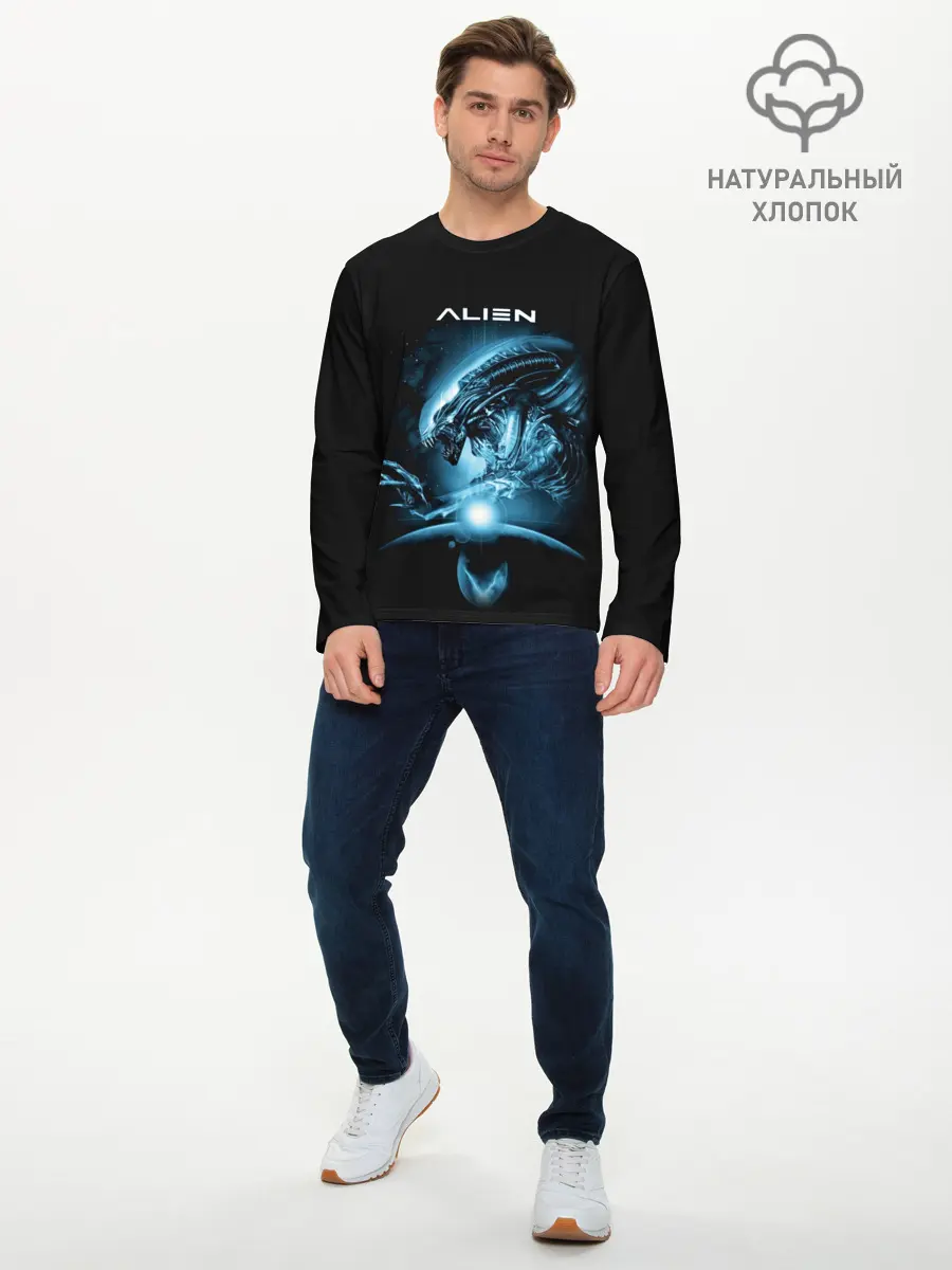 Мужской лонгслив базовый / ALIEN (P007_P004ooo1896987, P004ooo1896987)