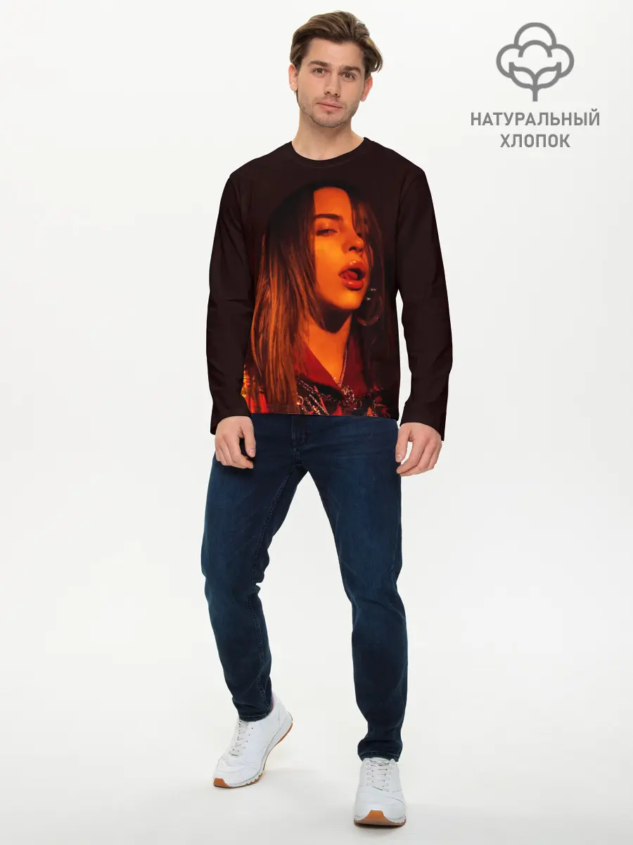 Мужской лонгслив базовый / BILLIE EILISH (P007_P004ooo1894625, P004ooo1894625)