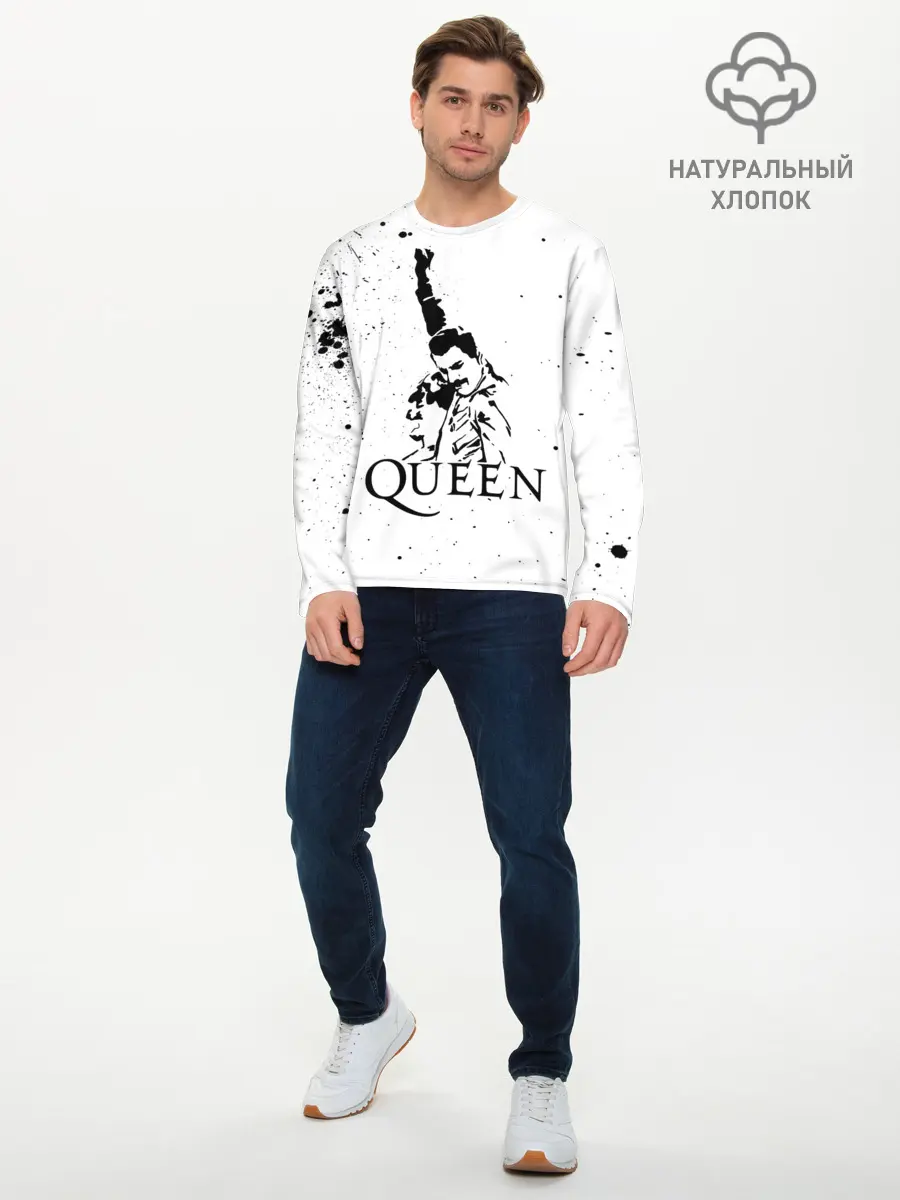 Мужской лонгслив базовый / Queen (P007_P004ooo1899535, P004ooo1899535)