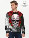 Мужской лонгслив базовый / Skull and Roses (P007_P004ooo1897541, P004ooo1897541)