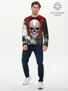 Мужской лонгслив базовый / Skull and Roses (P007_P004ooo1897541, P004ooo1897541)