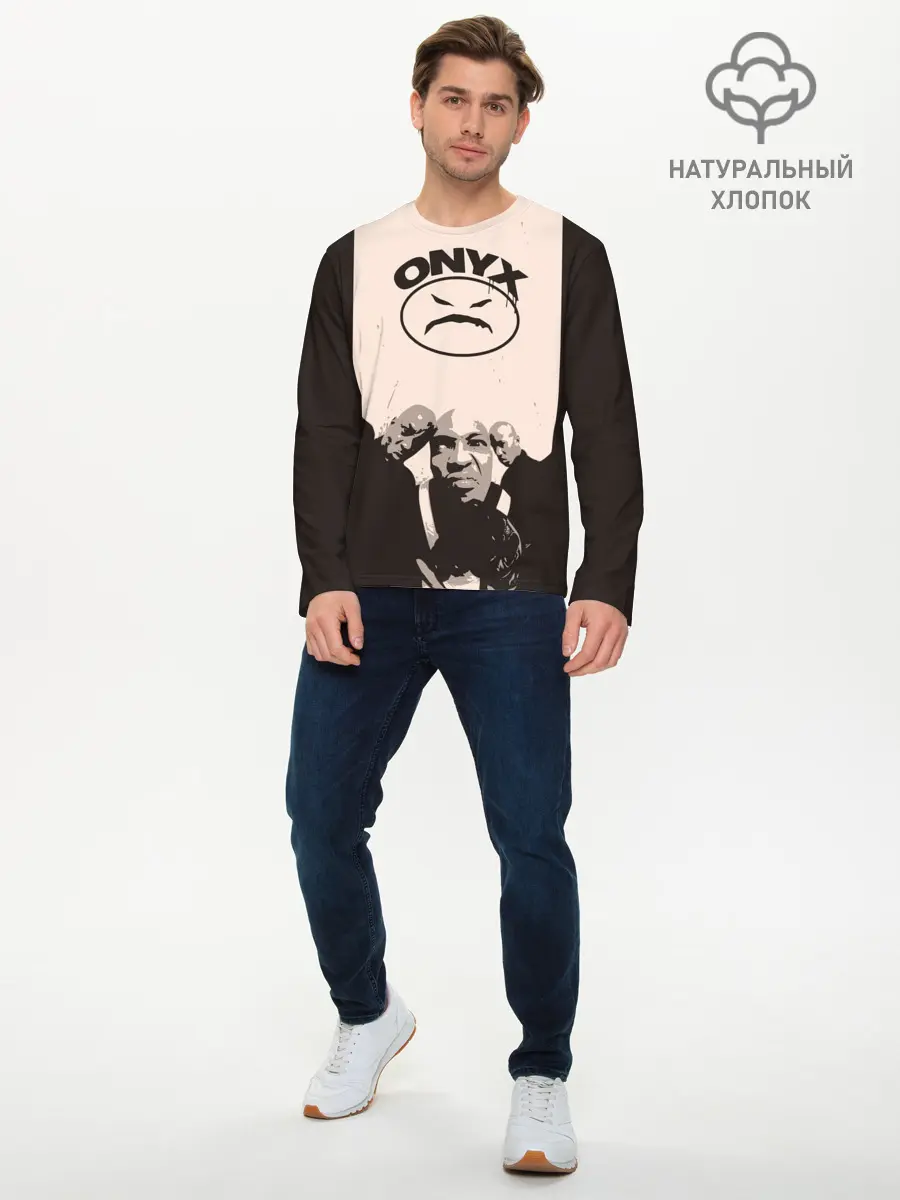 Мужской лонгслив базовый / Onyx (P007_P004ooo1898067, P004ooo1898067)