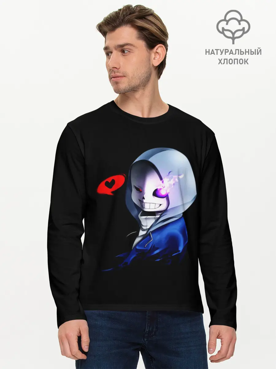 Мужской лонгслив базовый / Undertale (P007_P004ooo1900447, P004ooo1900447)