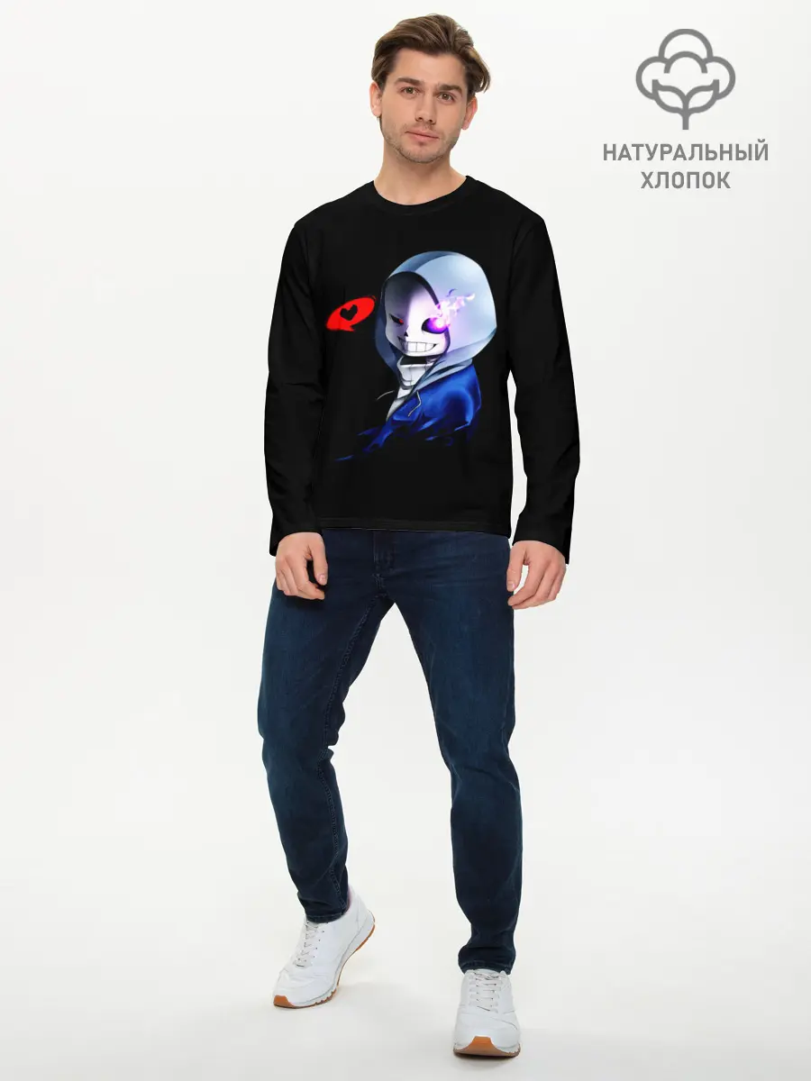 Мужской лонгслив базовый / Undertale (P007_P004ooo1900447, P004ooo1900447)