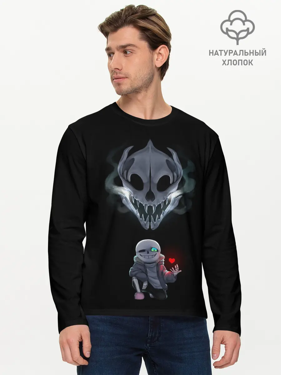 Мужской лонгслив базовый / Undertale (P007_P004ooo1900451, P004ooo1900451)