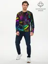 Мужской лонгслив базовый / АБСТРАКЦИЯ (P007_P004ooo1900491, P004ooo1900491)