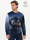 Мужской лонгслив базовый / Кот космонавт (P007_P004ooo1903263, P004ooo1903263)