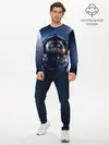 Мужской лонгслив базовый / Кот космонавт (P007_P004ooo1903263, P004ooo1903263)