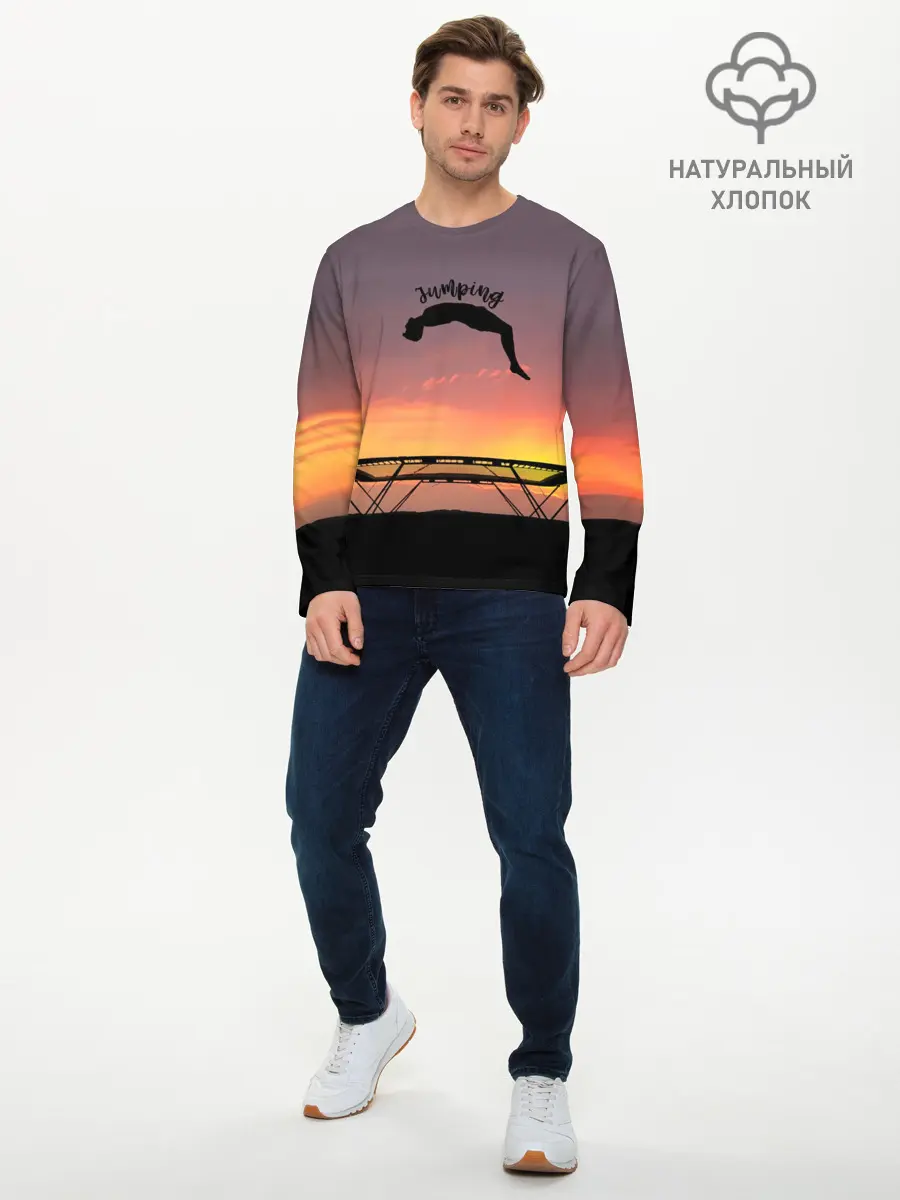 Мужской лонгслив базовый / Jumping (P007_P004ooo1901019, P004ooo1901019)