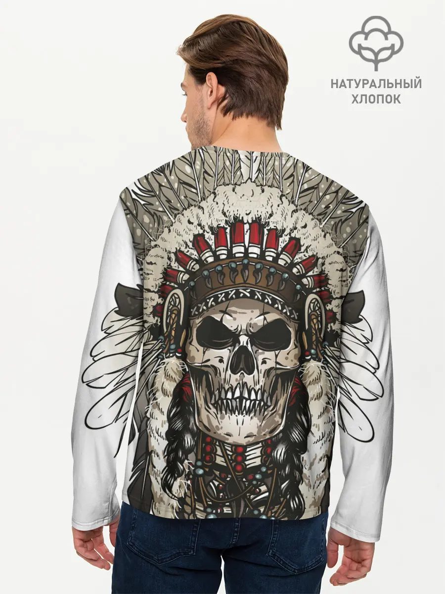 Мужской лонгслив базовый / Leader of indian skeletons (P007_P004ooo1901497, P004ooo1901497)