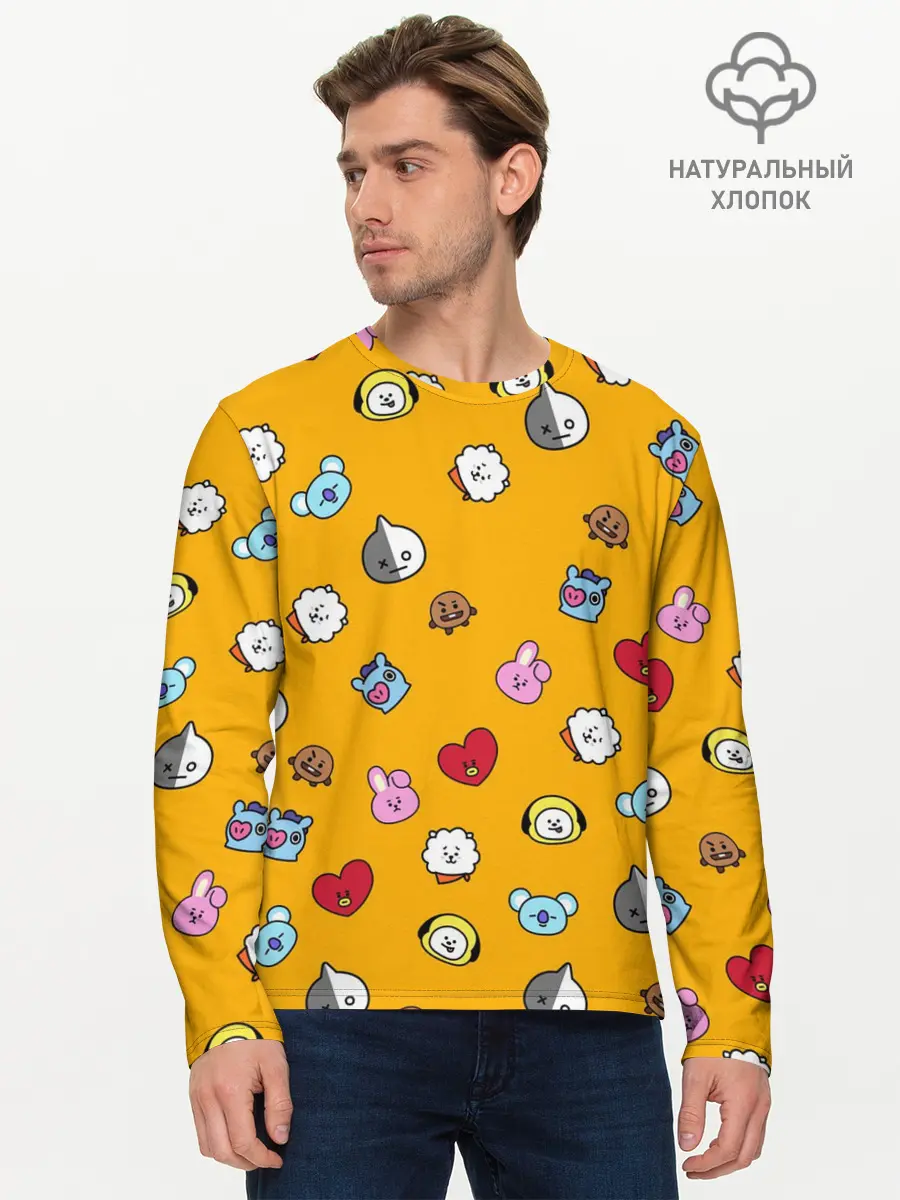 Мужской лонгслив базовый / BT21 (P007_P004ooo1902663, P004ooo1902663)