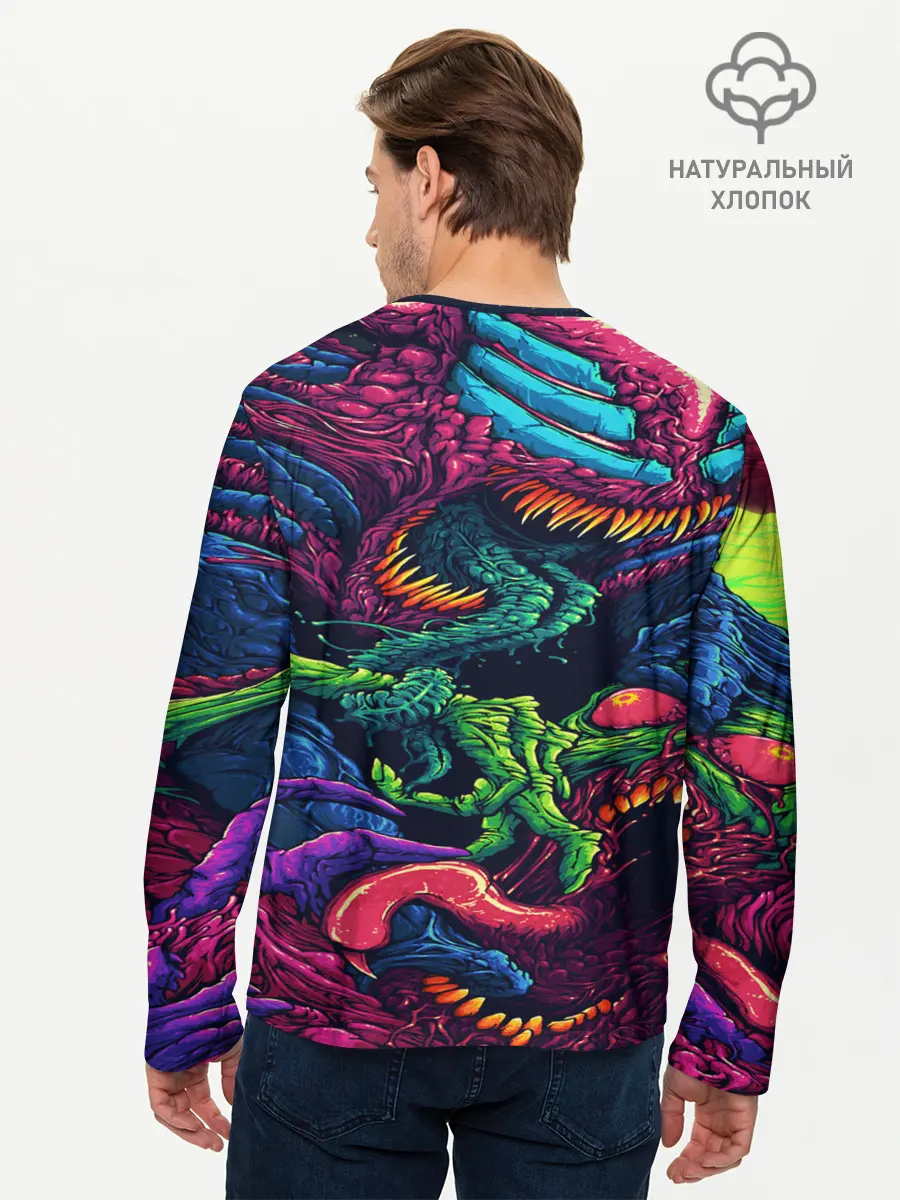 Мужской лонгслив базовый / CS GO hyper beast skin (P007_P004ooo1904775, P004ooo1904775)