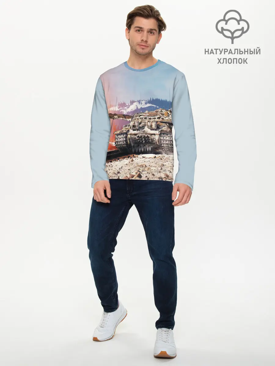 Мужской лонгслив базовый / ТАНК (P007_P004ooo1905095, P004ooo1905095)