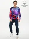 Мужской лонгслив базовый / Лейкоциты и клетка (P007_P004ooo1907613, P004ooo1907613)