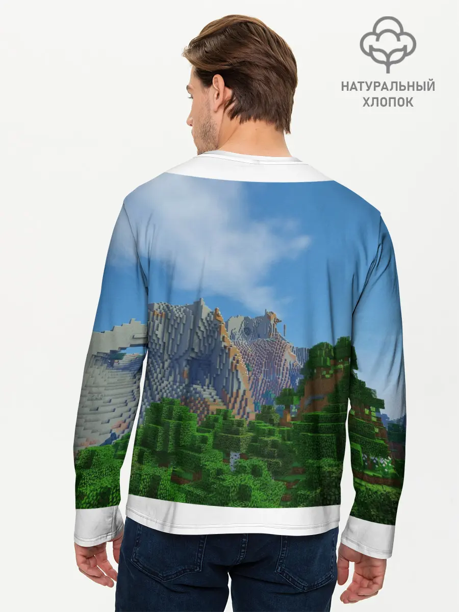 Мужской лонгслив базовый / Minecraft (P007_P004ooo1912813, P004ooo1912813)