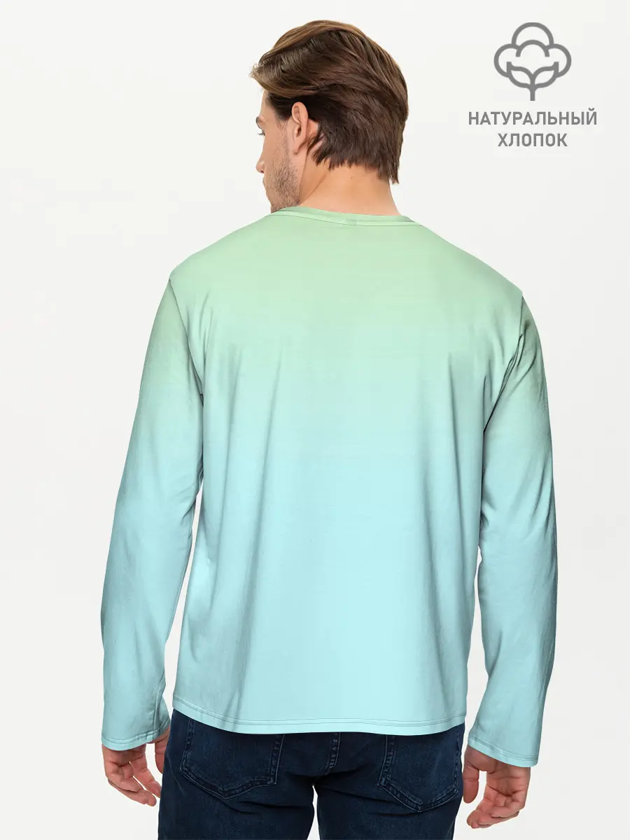 Мужской лонгслив базовый / Дзётаро кудзе бирюза (P007_P004ooo1916861, P004ooo1916861)