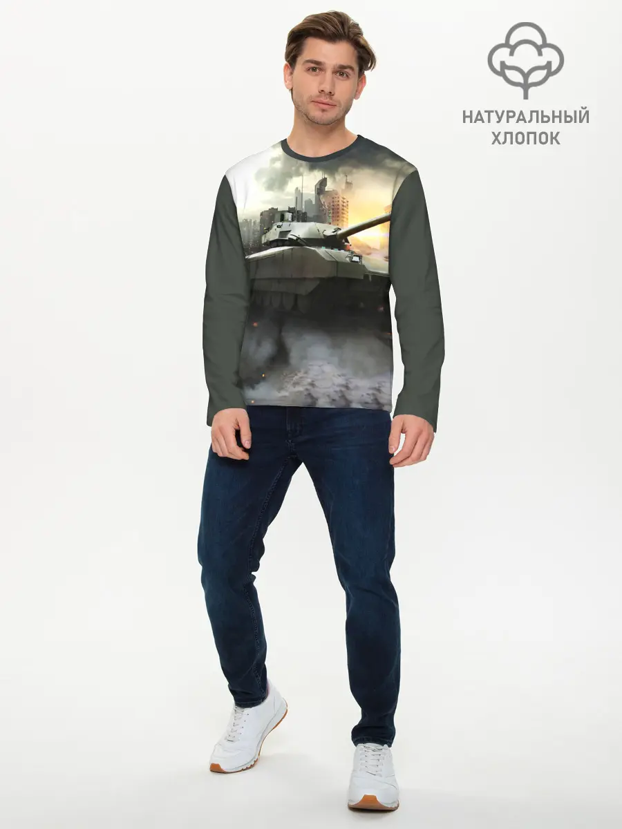 Мужской лонгслив базовый / ТАНК (P007_P004ooo1915555, P004ooo1915555)