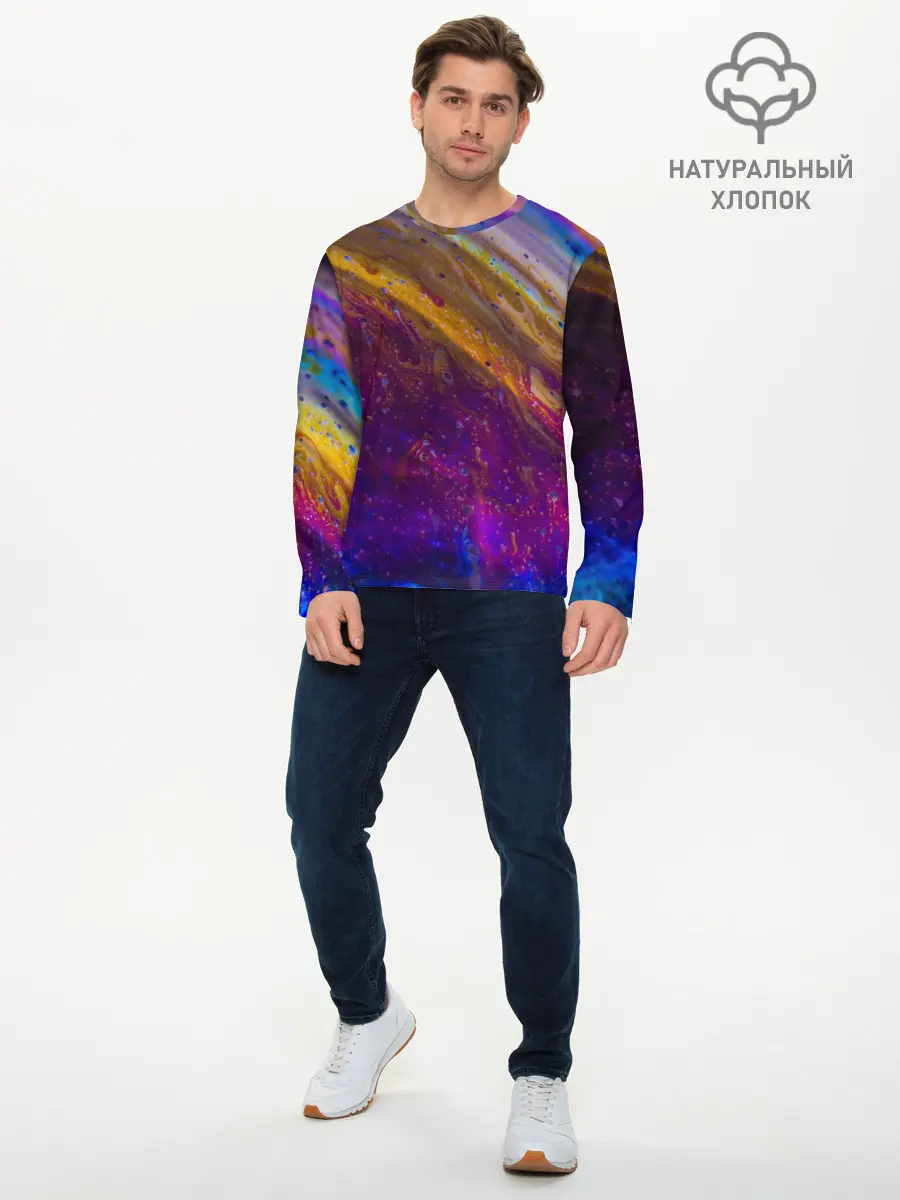 Мужской лонгслив базовый / Краска (P007_P004ooo1915695, P004ooo1915695)