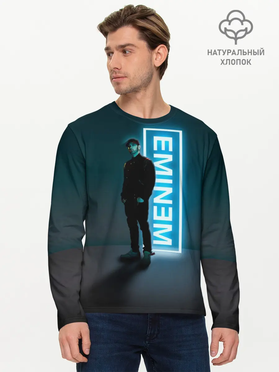 Мужской лонгслив базовый / Eminem (P007_P004ooo1918511, P004ooo1918511)