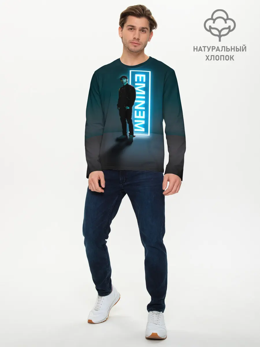 Мужской лонгслив базовый / Eminem (P007_P004ooo1918511, P004ooo1918511)