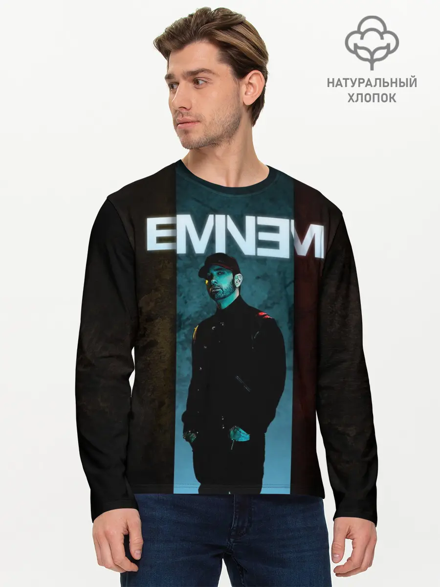 Мужской лонгслив базовый / Eminem (P007_P004ooo1918513, P004ooo1918513)