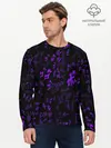 Мужской лонгслив базовый / [JJBA] Menacing Pattern purple (P007_P004ooo1917619, P004ooo1917619)