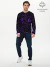Мужской лонгслив базовый / [JJBA] Menacing Pattern purple (P007_P004ooo1917619, P004ooo1917619)