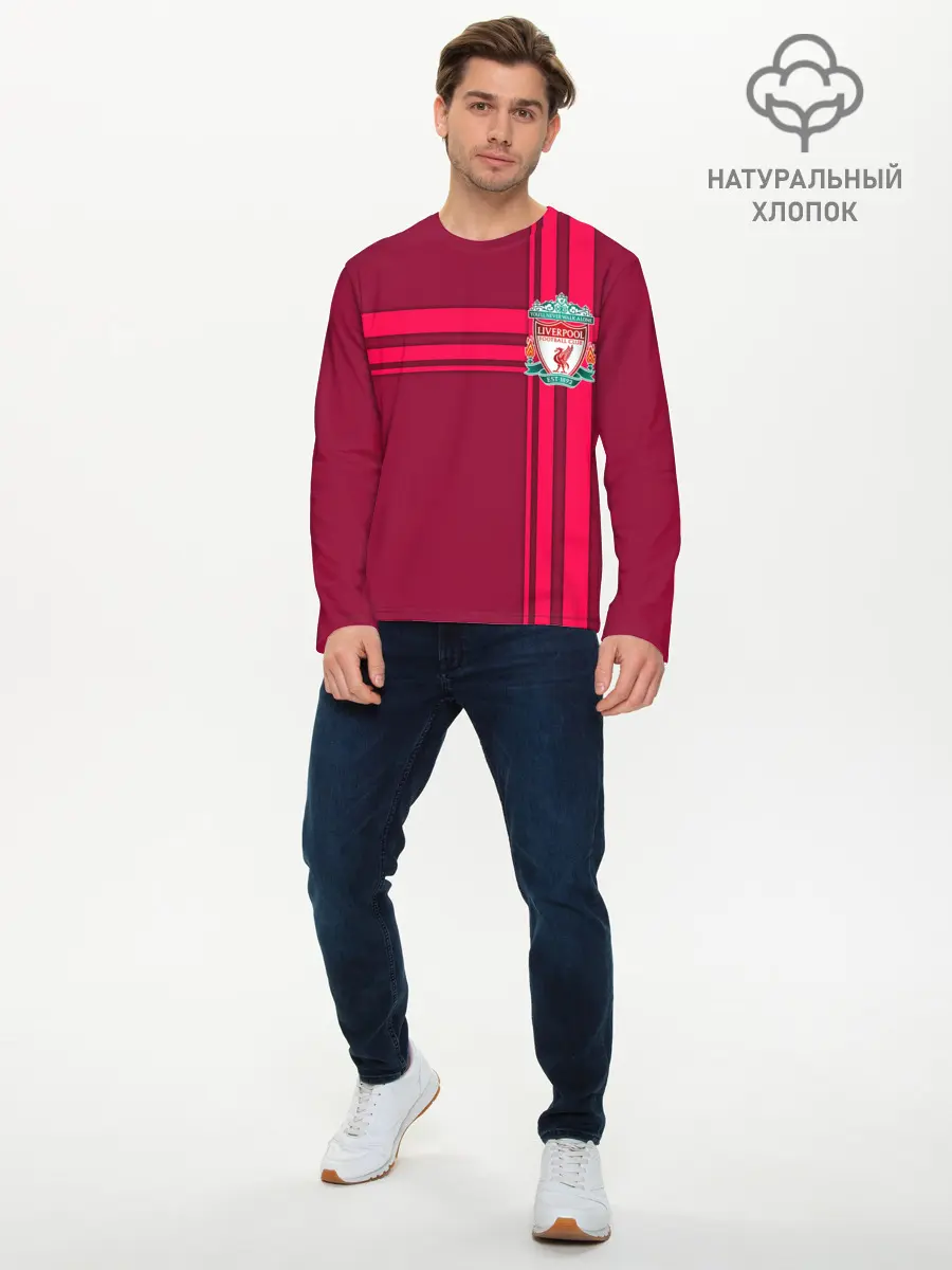 Мужской лонгслив базовый / Liverpool. (P007_P004ooo1918019, P004ooo1918019)