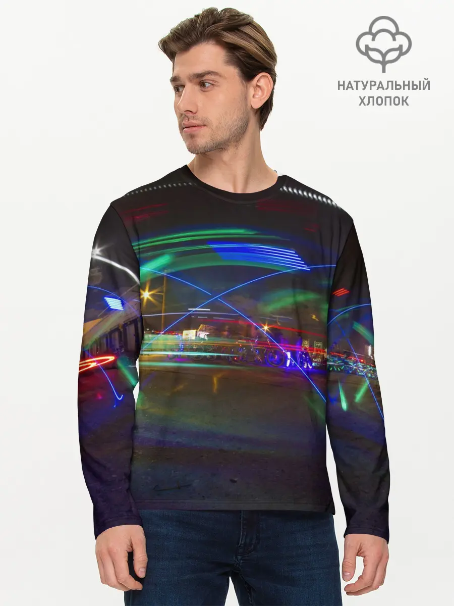 Мужской лонгслив базовый / Neon (P007_P004ooo1919739, P004ooo1919739)