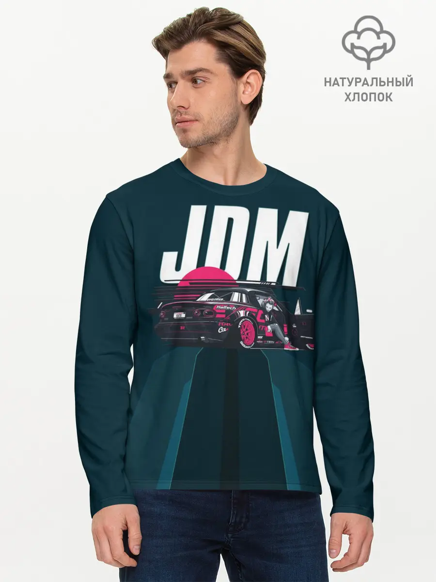 Мужской лонгслив базовый / JDM (P007_P004ooo1921669, P004ooo1921669)