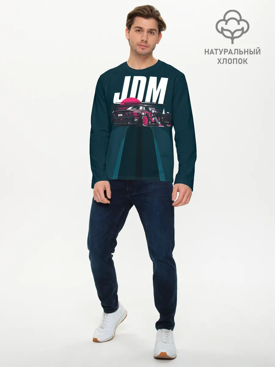 Мужской лонгслив базовый / JDM (P007_P004ooo1921669, P004ooo1921669)