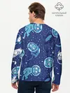 Мужской лонгслив базовый / Кот Космонавт (P007_P004ooo1925275, P004ooo1925275)