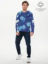 Мужской лонгслив базовый / Кот Космонавт (P007_P004ooo1925275, P004ooo1925275)