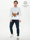 Мужской лонгслив базовый / Зимняя лисичка (P007_P004ooo1936121, P004ooo1936121)