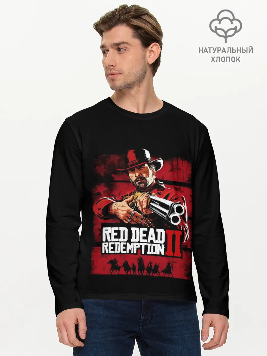 Мужской лонгслив базовый / Red Dead Redemption (P007_P004ooo1934069, P004ooo1934069)