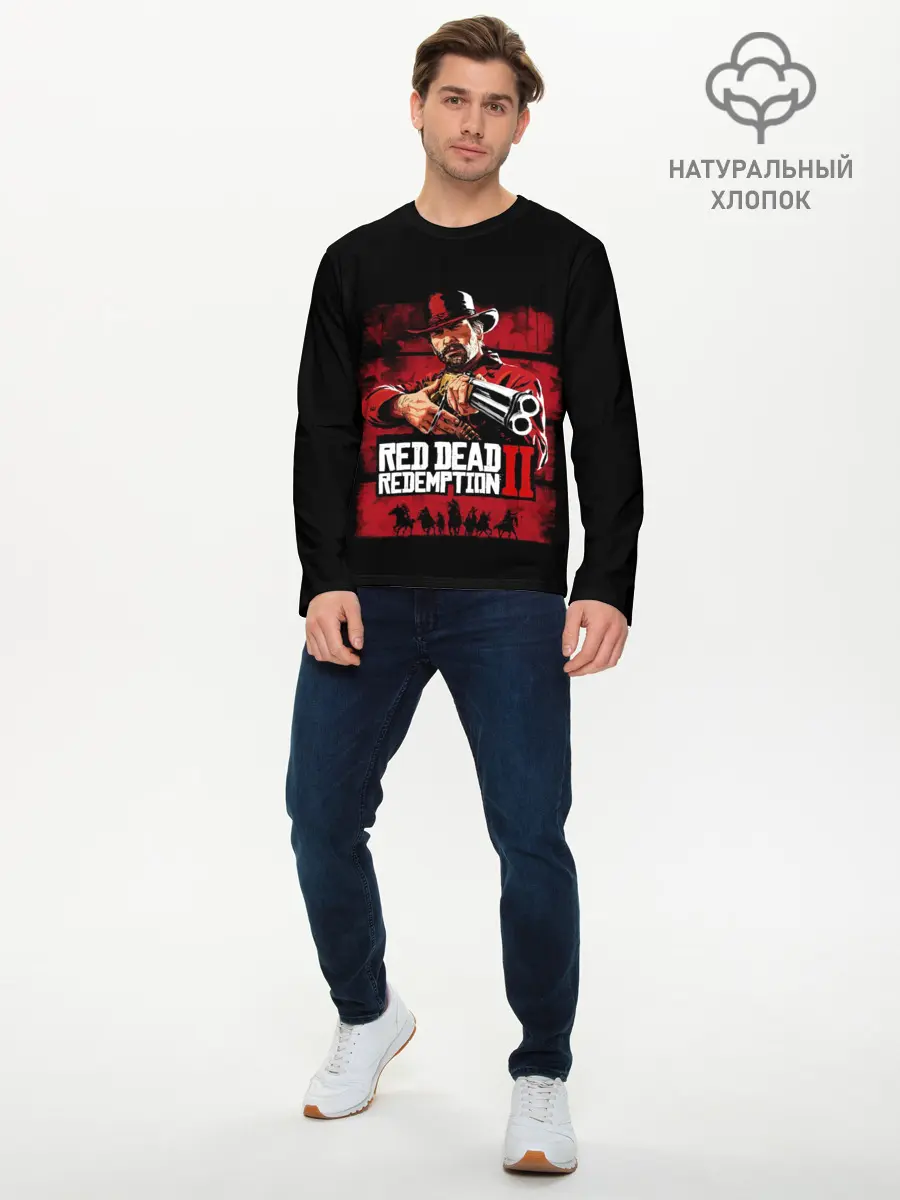 Мужской лонгслив базовый / Red Dead Redemption (P007_P004ooo1934069, P004ooo1934069)