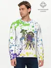 Мужской лонгслив базовый / Jojo зеленые пятна (P007_P004ooo1938077, P004ooo1938077)