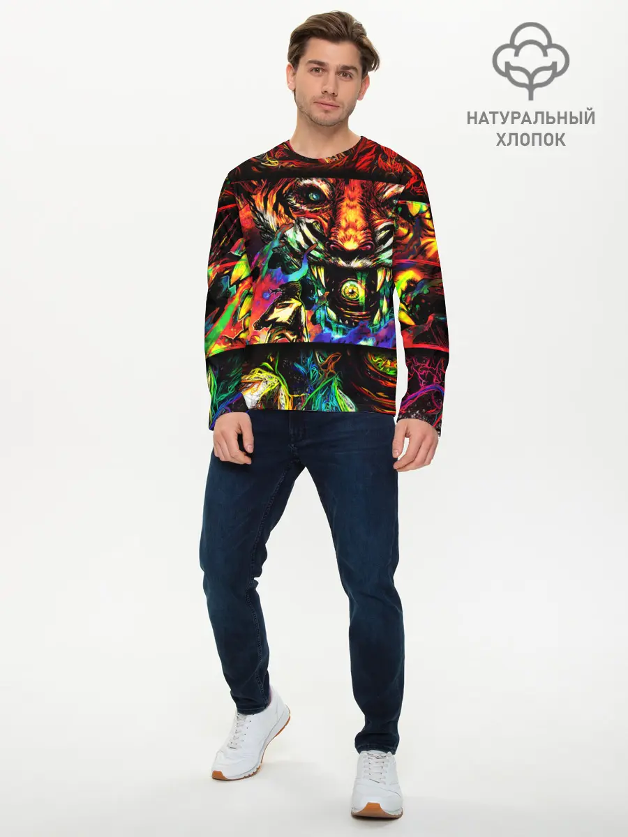 Мужской лонгслив базовый / HOTLINE MIAMI (P007_P004ooo1941025, P004ooo1941025)