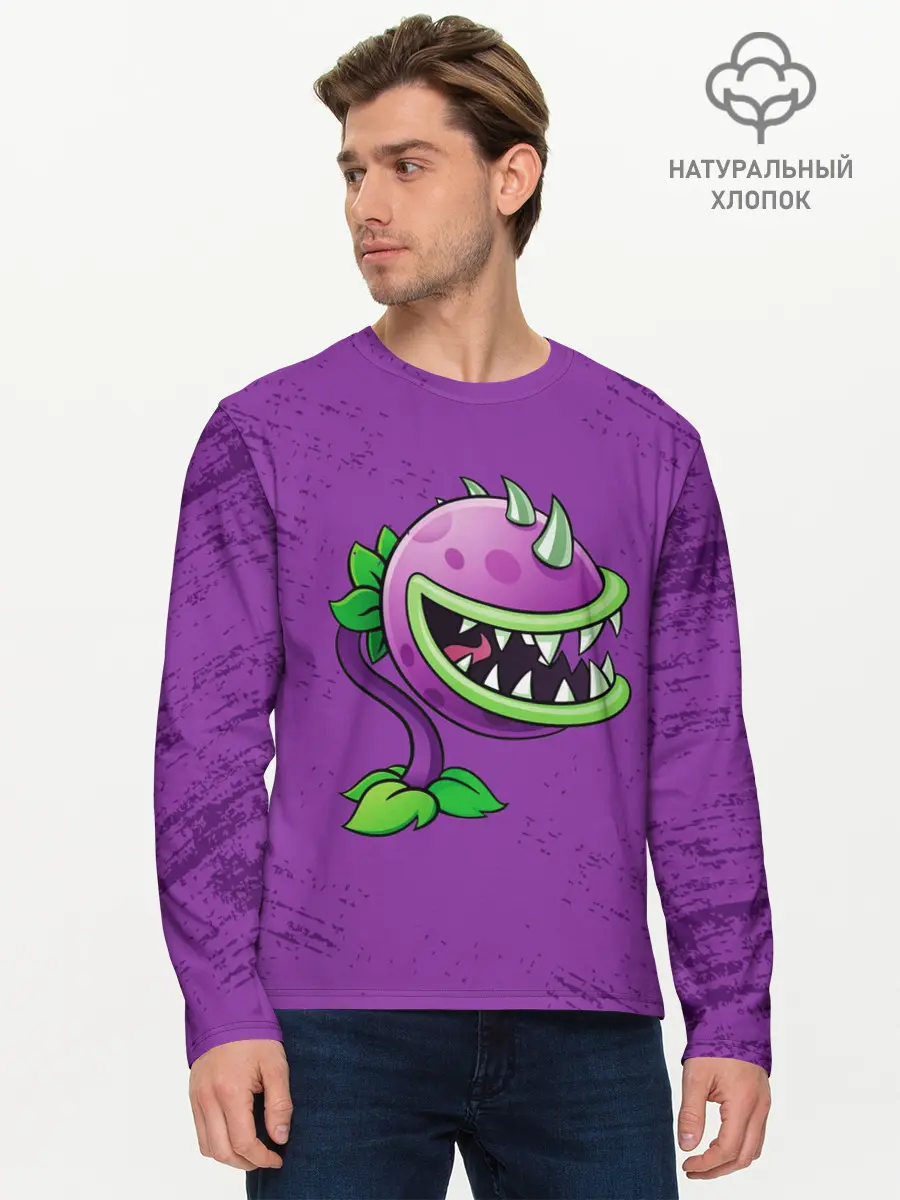 Мужской лонгслив базовый / Plants vs. Zombies (P007_P004ooo1941721, P004ooo1941721)
