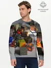 Мужской лонгслив базовый / MINECRAFT BLOX (P007_P004ooo1942199, P004ooo1942199)